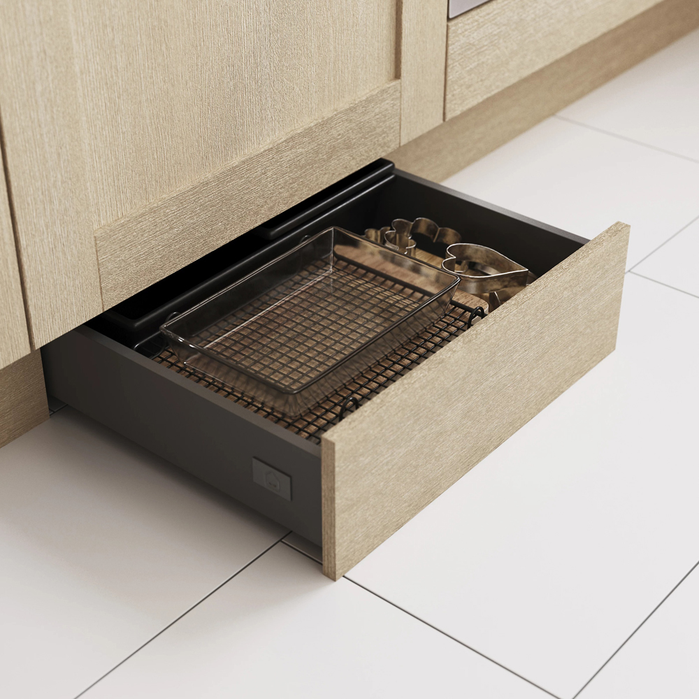 Kit pentru montaj sertar in plinta GOODHOME Soto, otel, 3.5 x 0.5 x 1.3 cm, gri