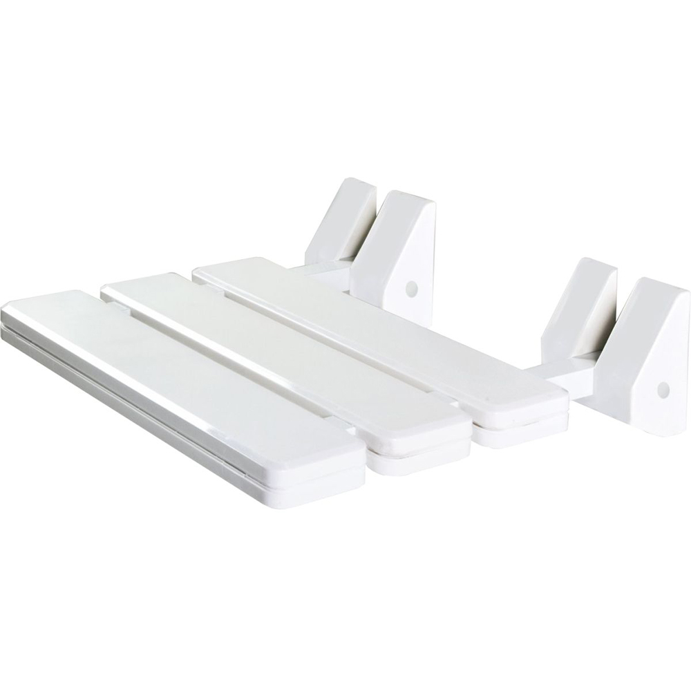 Scaun dus rabatabil BISK Pro 07623, 32 cm, alb