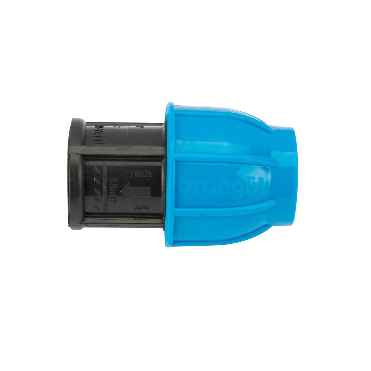 Racord compresiune egal PEHD, 32mm, filet interior, 1", polipropilena, negru-albastru