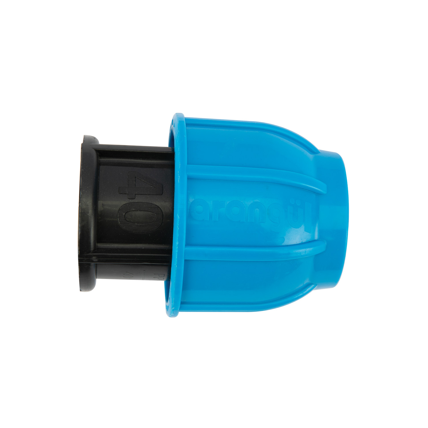 Racord compresiune egal PEHD, 40mm, filet interior, 1.1/4", polipropilena, negru-albastru