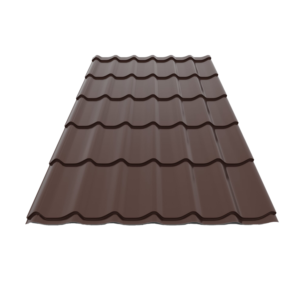 Tigla metalica Smart, maro lucios (RAL 8017), 0.4 mm x 185 x 120 cm, 2.22 mp