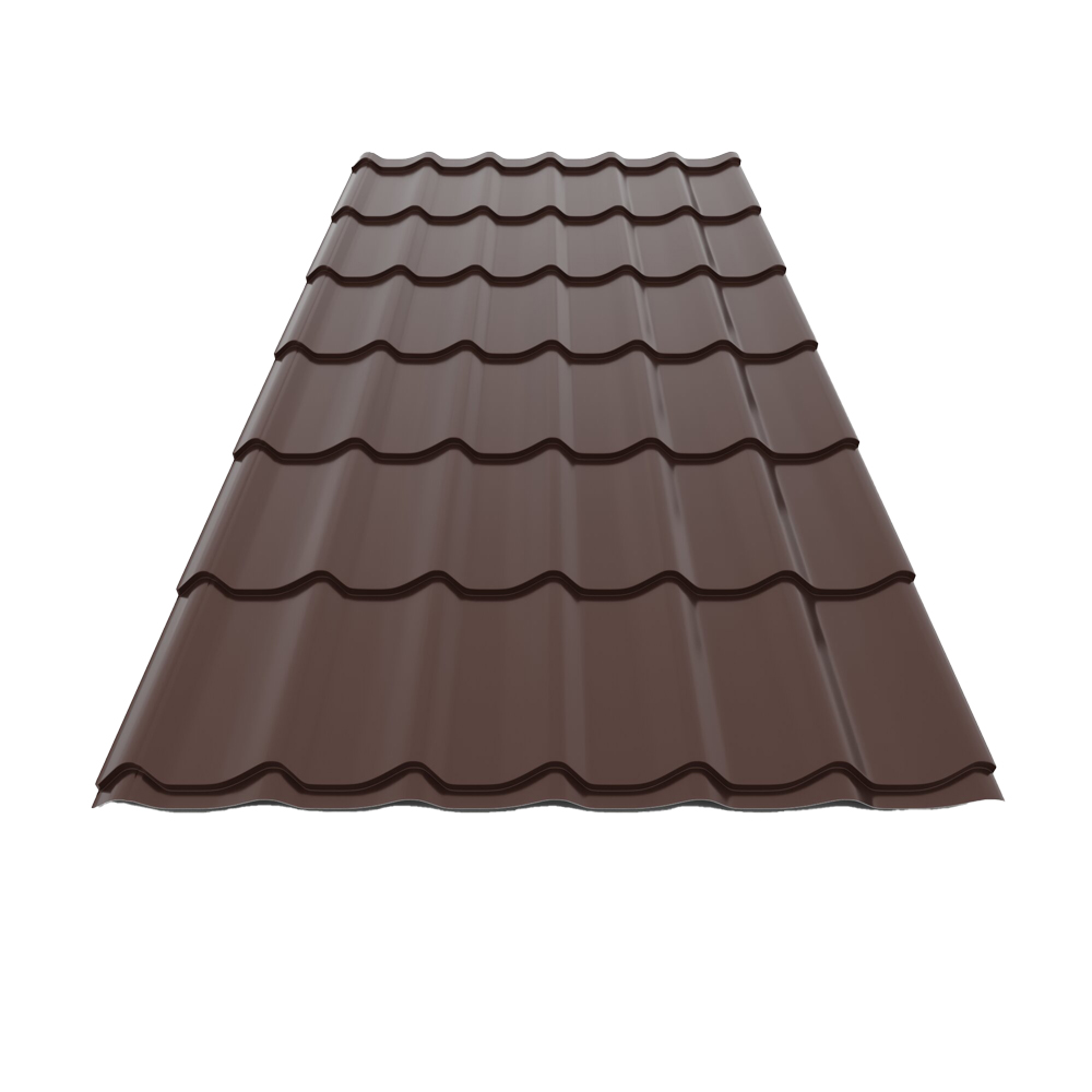 Tigla metalica Smart, maro lucios (RAL 8017), 0.4 mm, 220 x 120 cm, 2.64 mp