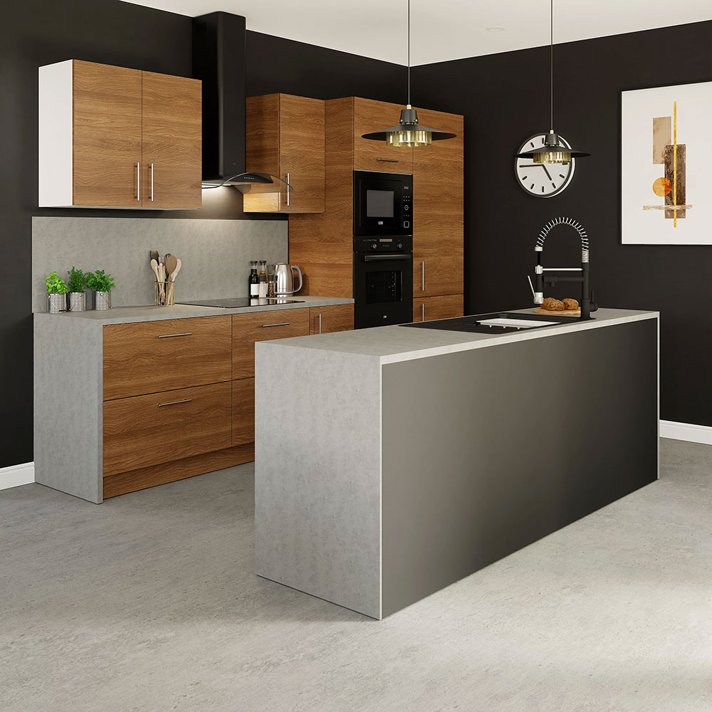 Panou GOODHOME Chia, 57 x 201 x 1.8 cm, PAL&MDF, maro