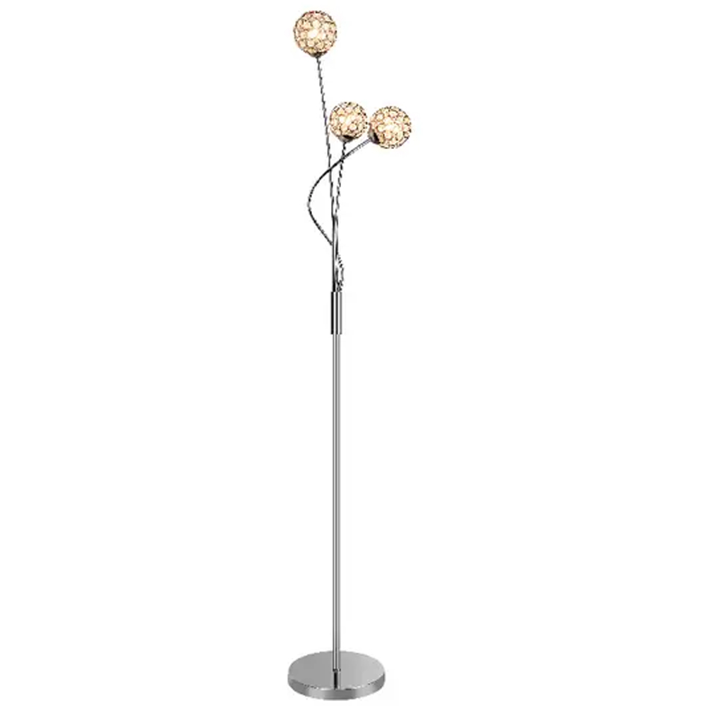 Lampa podea GOODHOME Carnavon, 40W, G9, argintiu