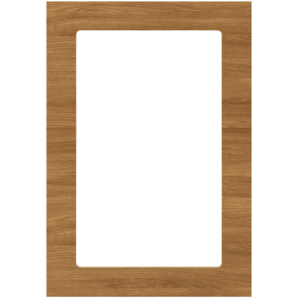 Front usa GOODHOME Chia, Sticla,MDF, 49.7 x 71.5 x 1.8 cm, Maro