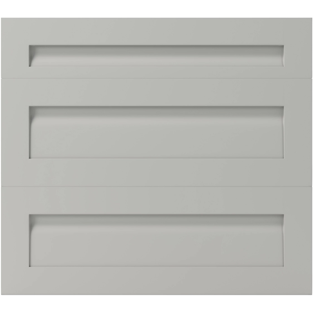 Front usa cu 3 sertare GOODHOME Garcinia, MDF, 79.7 x 71.5 x 2 cm, Gri
