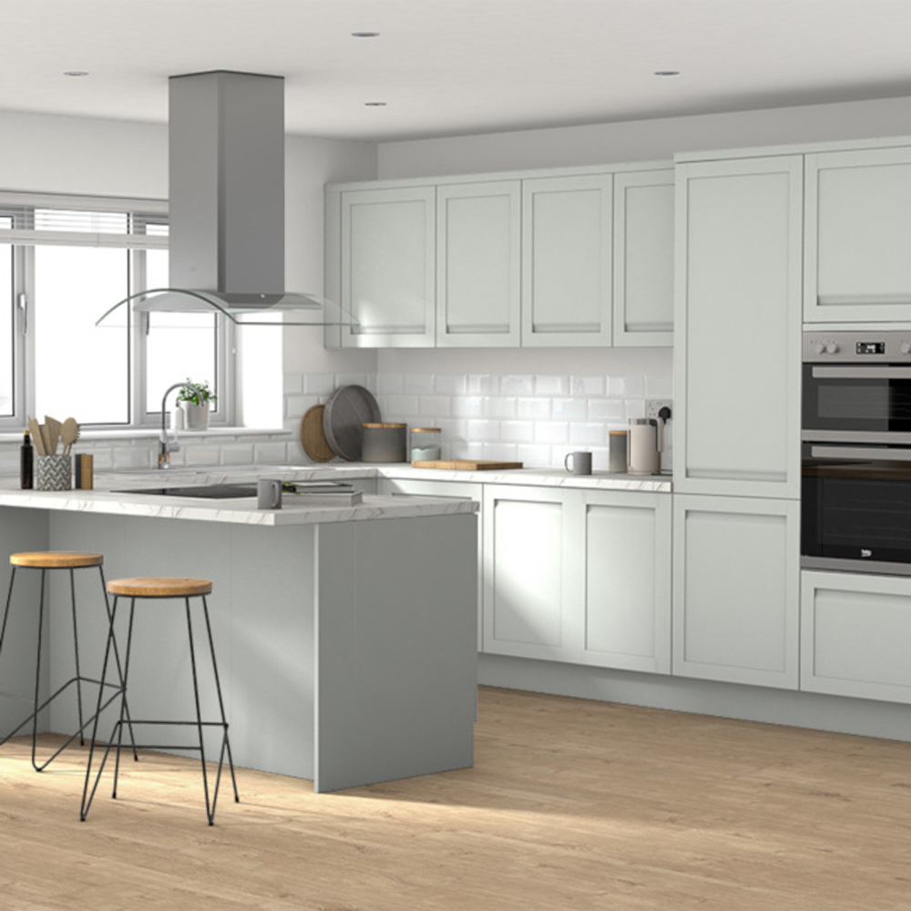 Front usa GOODHOME Garcinia, MDF, sticla, 60 x 54.3 cm, gri