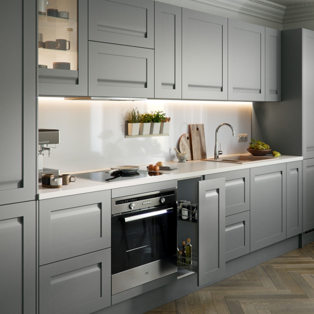 Front usa GOODHOME Garcinia, MDF, 29.7 x 71.5 x 2 cm, gri