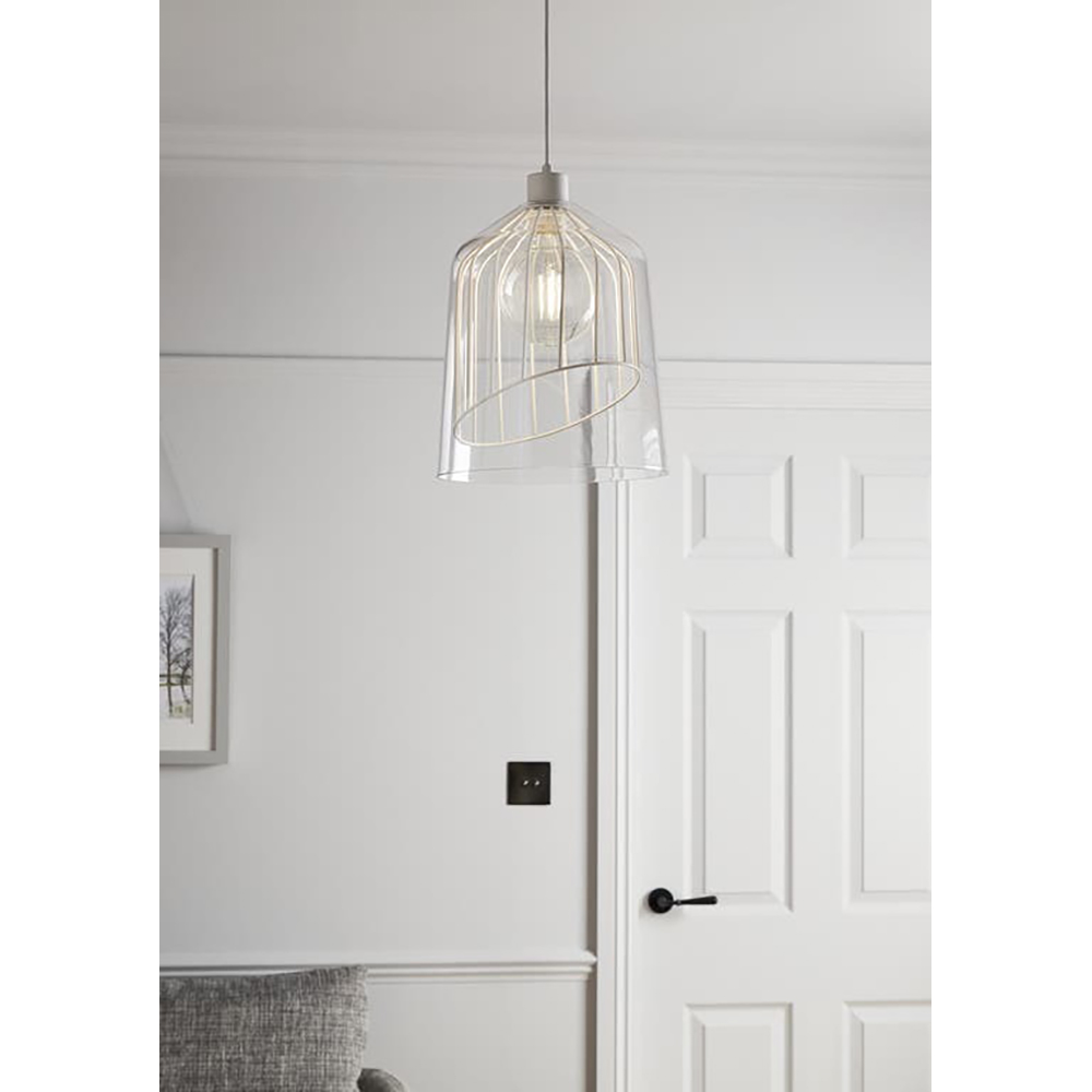 Pendul GOODHOME Calaneo, E27, 60W, alb