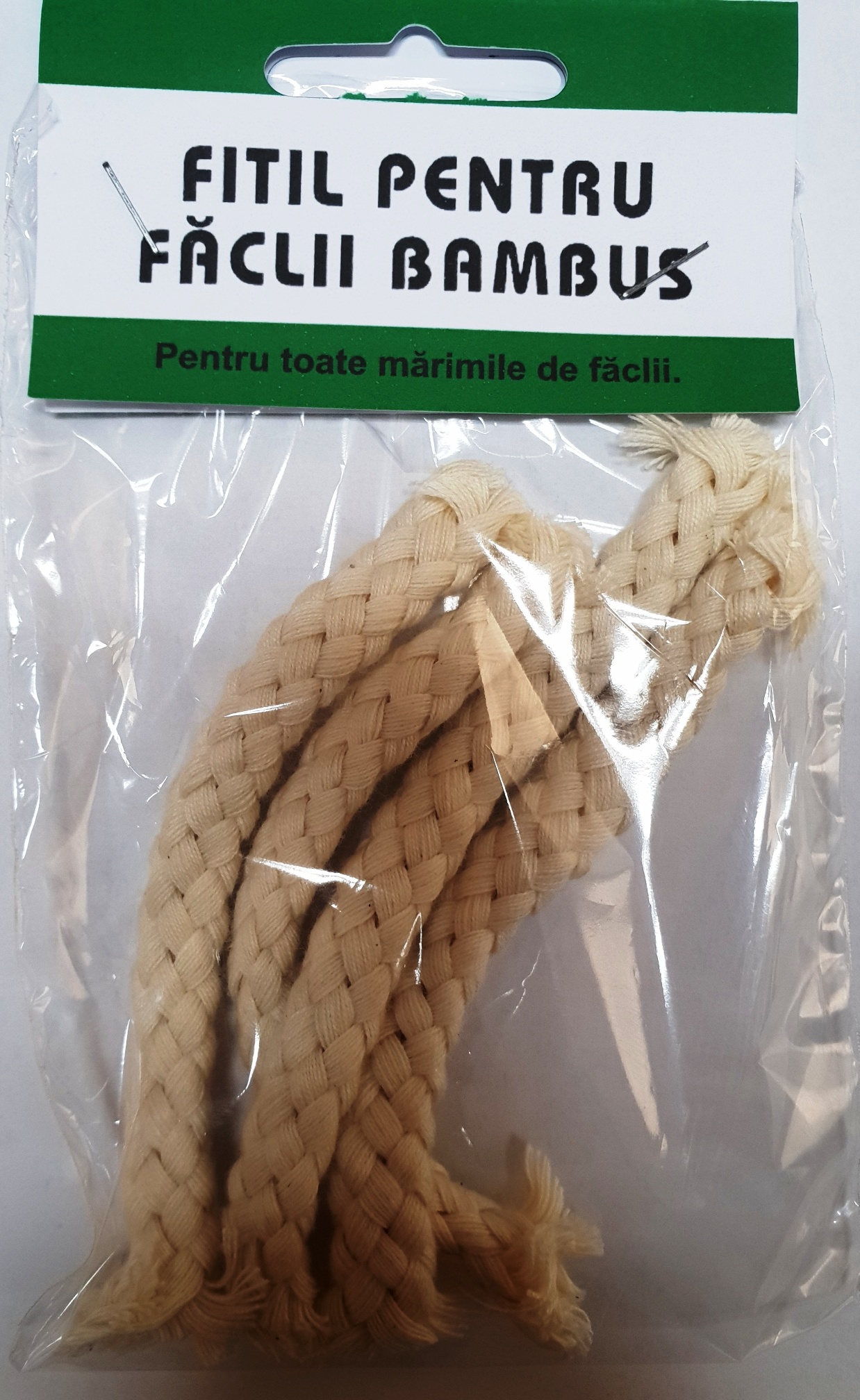 Set fitil faclii bambus, 4 bucati