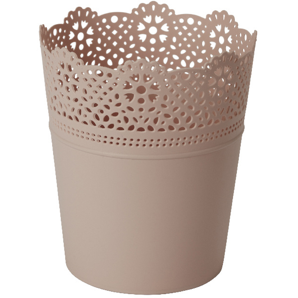 Ghiveci flori GOODHOME Dantela, plastic, D 16 cm, roz