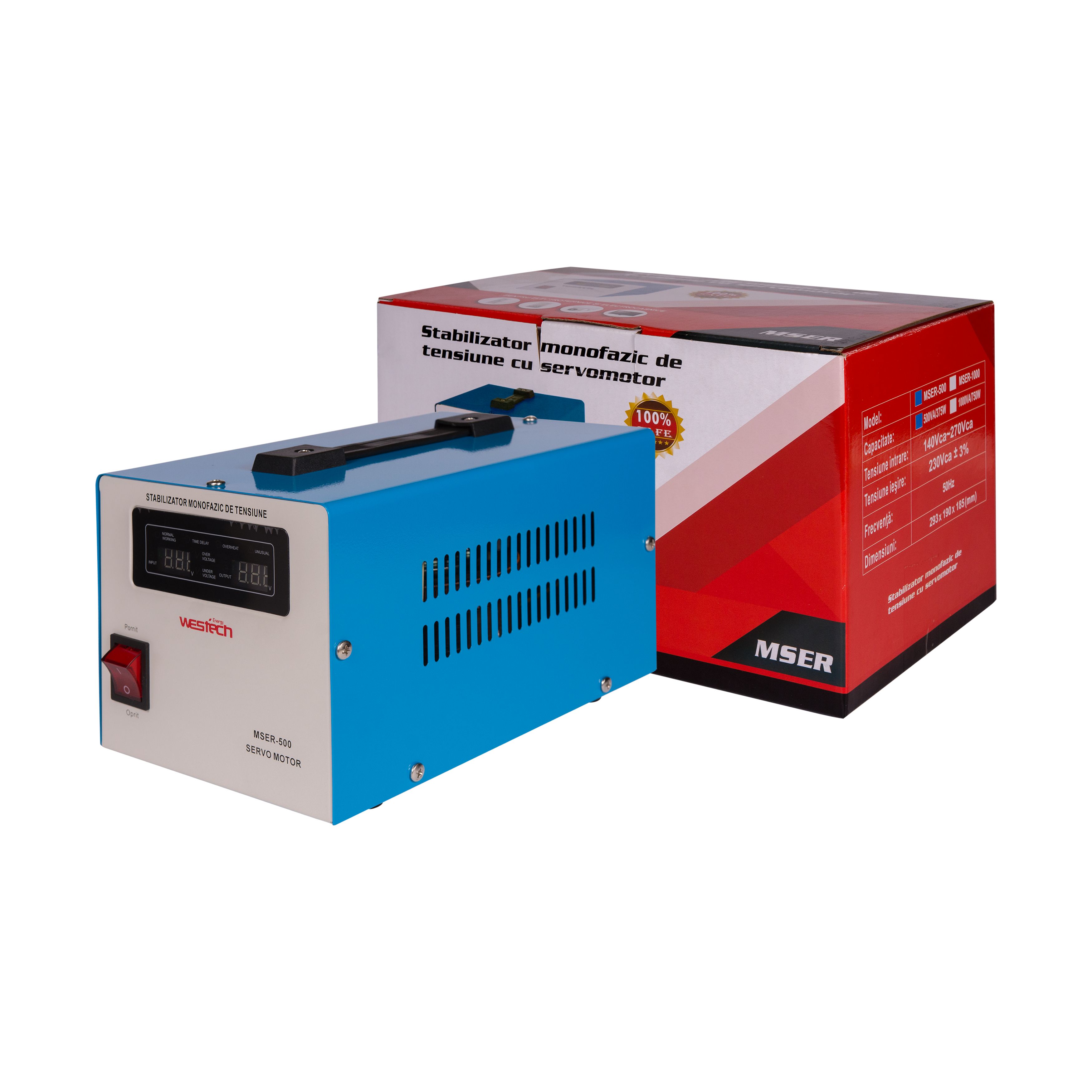 Stabilizator tensiune cu servomotor 500 VA  Westech