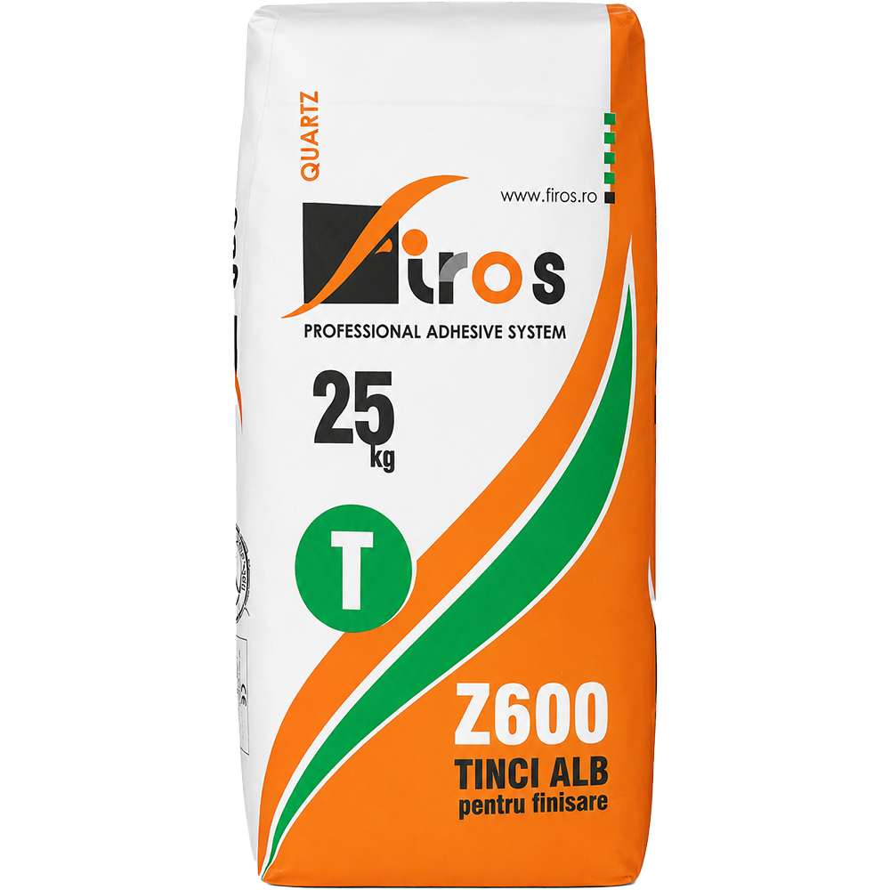 Tinci alb pentru finisare Firos Z600, 25 kg