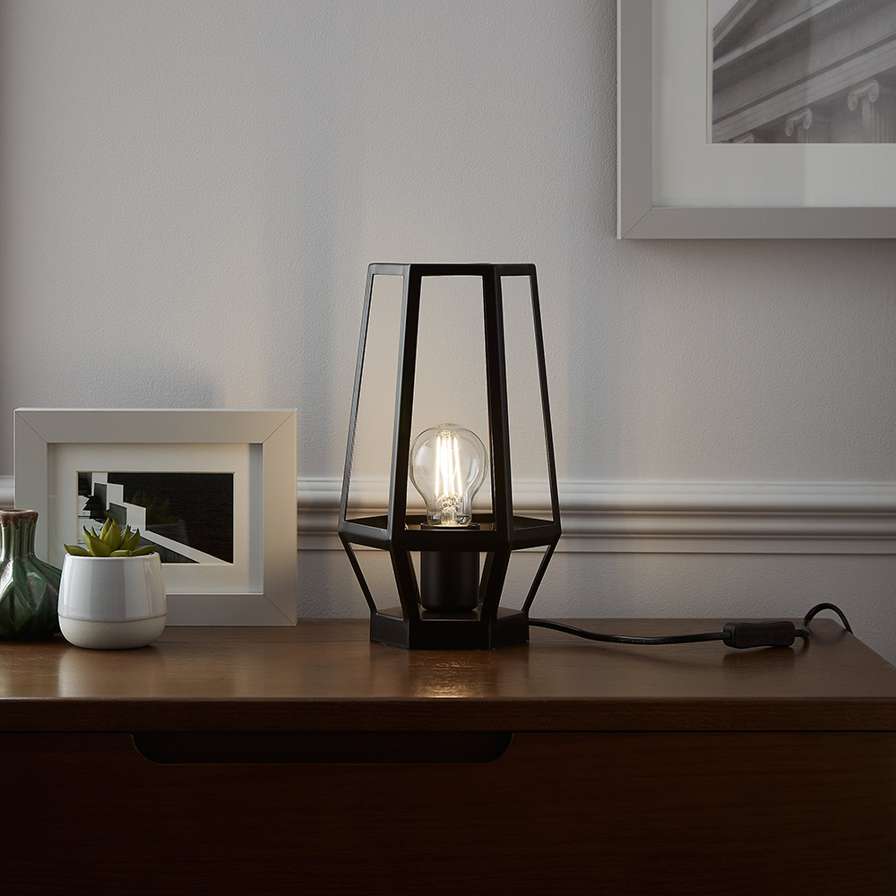 Veioza GOODHOME Nantan, E27, IP20, negru