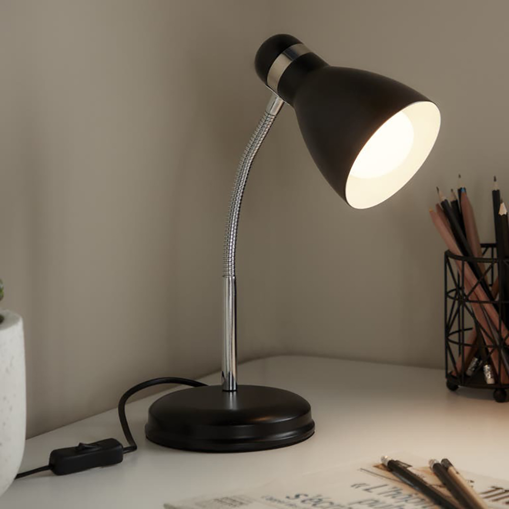 Veioza GOODHOME Narajo, 1 bec incandescent, 10W, E27, IP20, negru