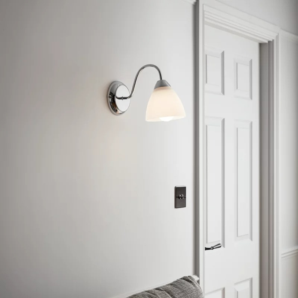 Aplica de perete Saucats GoodHome, E27, LED compatibil, argintiu