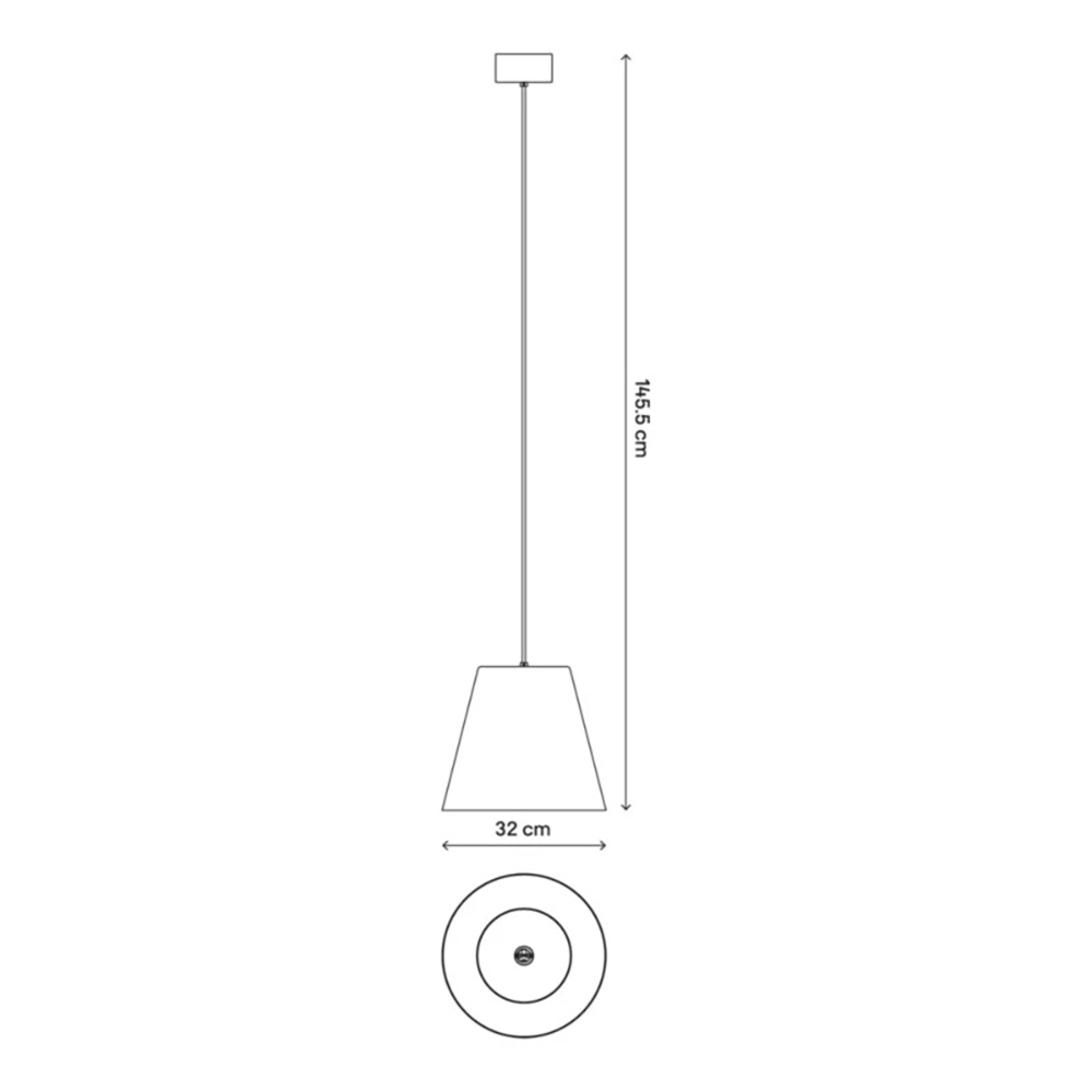 Pendul GOODHOME Syenite, E27, 42W, 32cm, alb