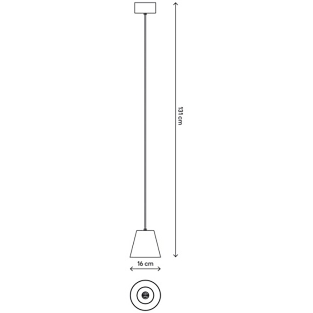 Pendul GOODHOME Syenite, E27, 10W, 16cm, alb