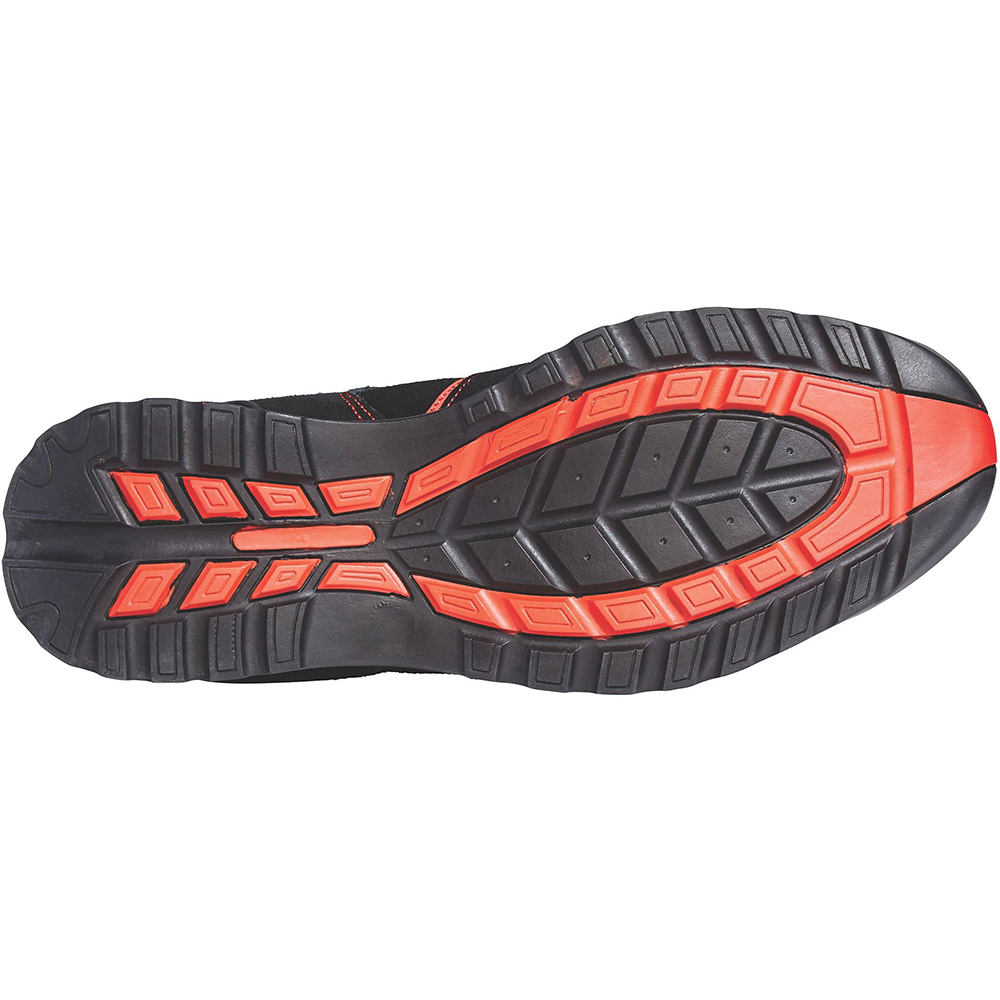 Pantofi de protectie SITE Coltan, marimea 44, negru-rosu