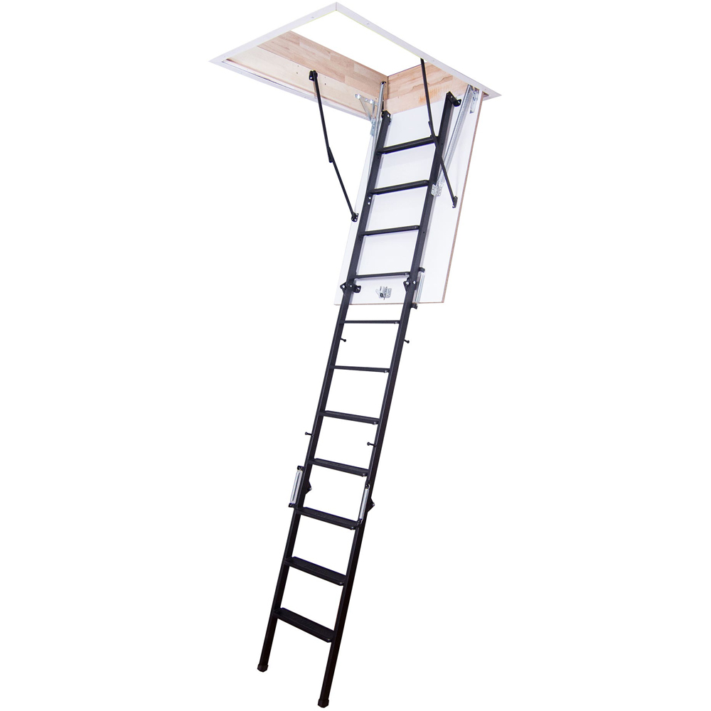 Scara mansarda Profil Metal Step, 110 x 70 x 280 cm, metal/PAL, negru