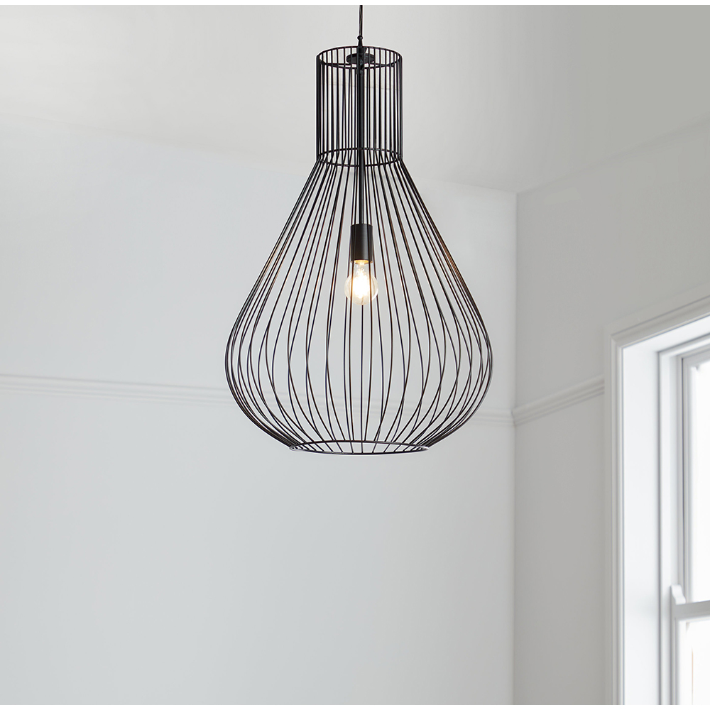 Pendul GOODHOME Leptyni, E27, 42W, negru