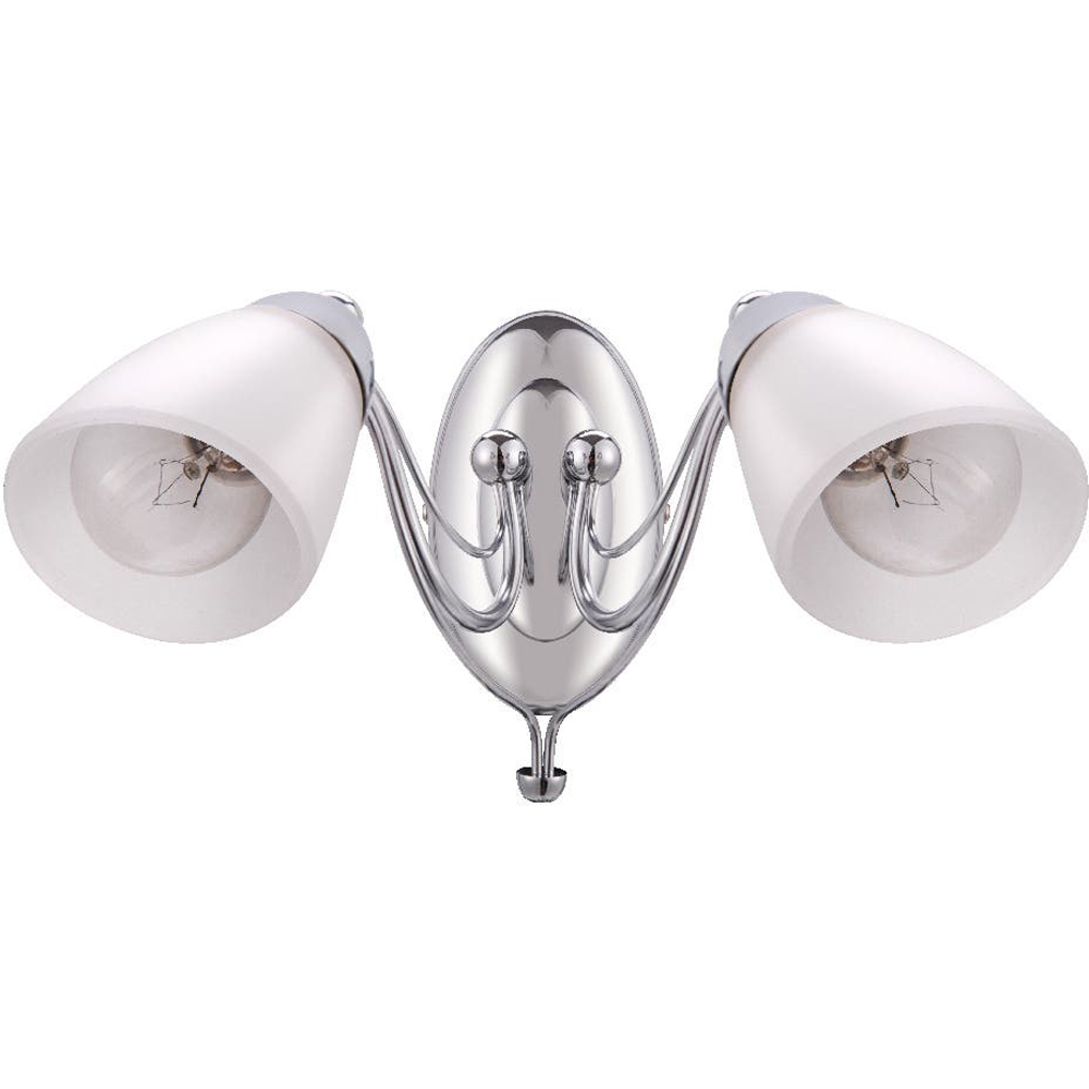 Aplica de perete Trivia GoodHome, 2  E14, LED compatibil, argintiu