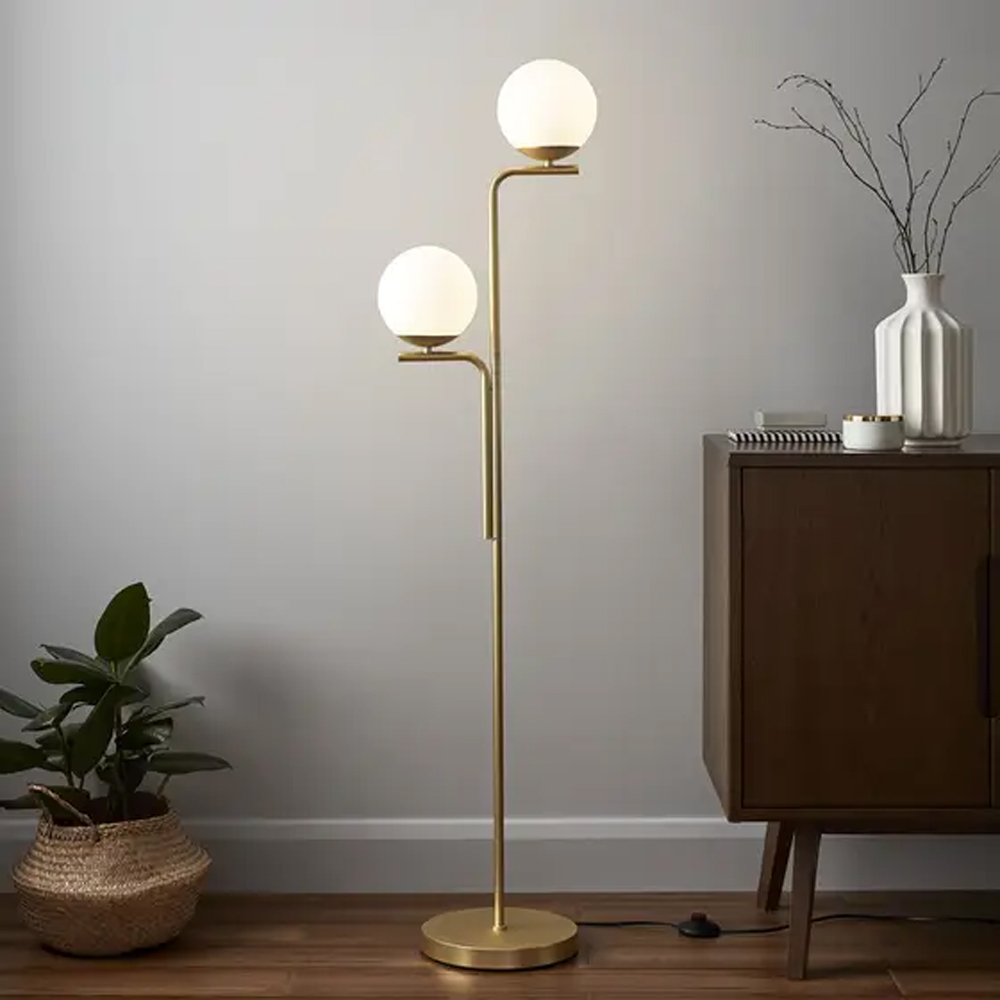 Lampadar GOODHOME Baldaz 100991099, 10W, E14, auriu