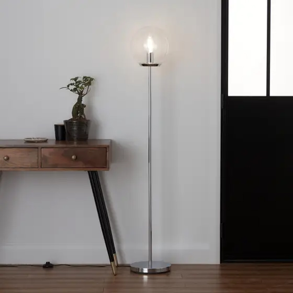 Lampadar GOODHOME Barool 100991100, 28W, E27, argintiu