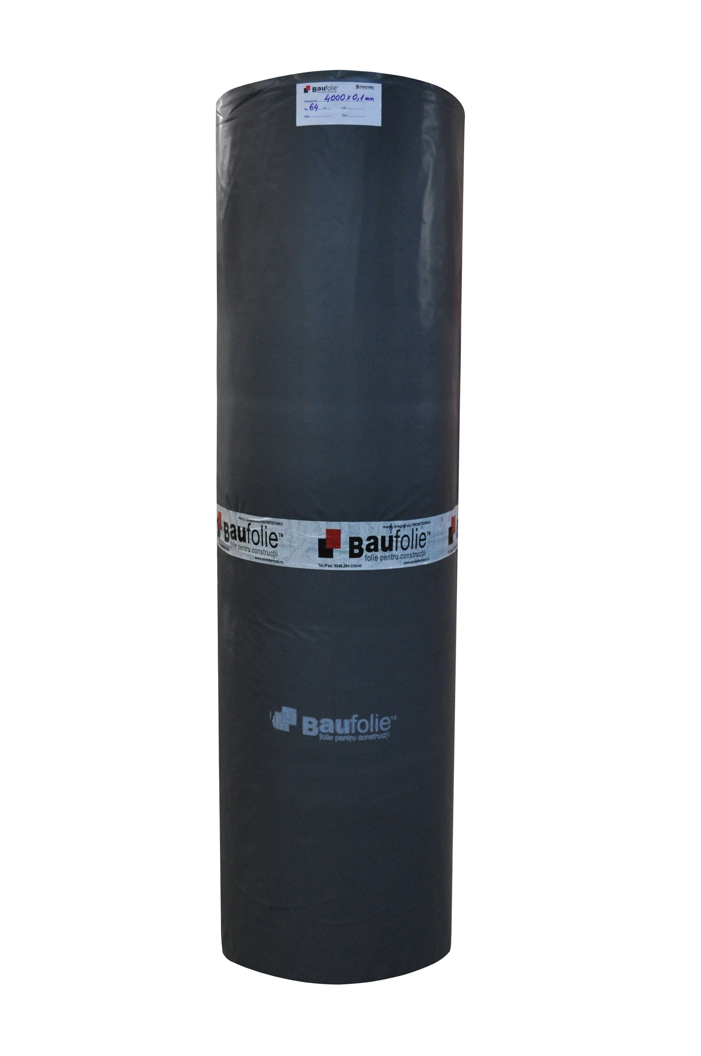 Folie polietilena reciclata Baufolie, latime 4 m, grosime 0.1 mm, negru