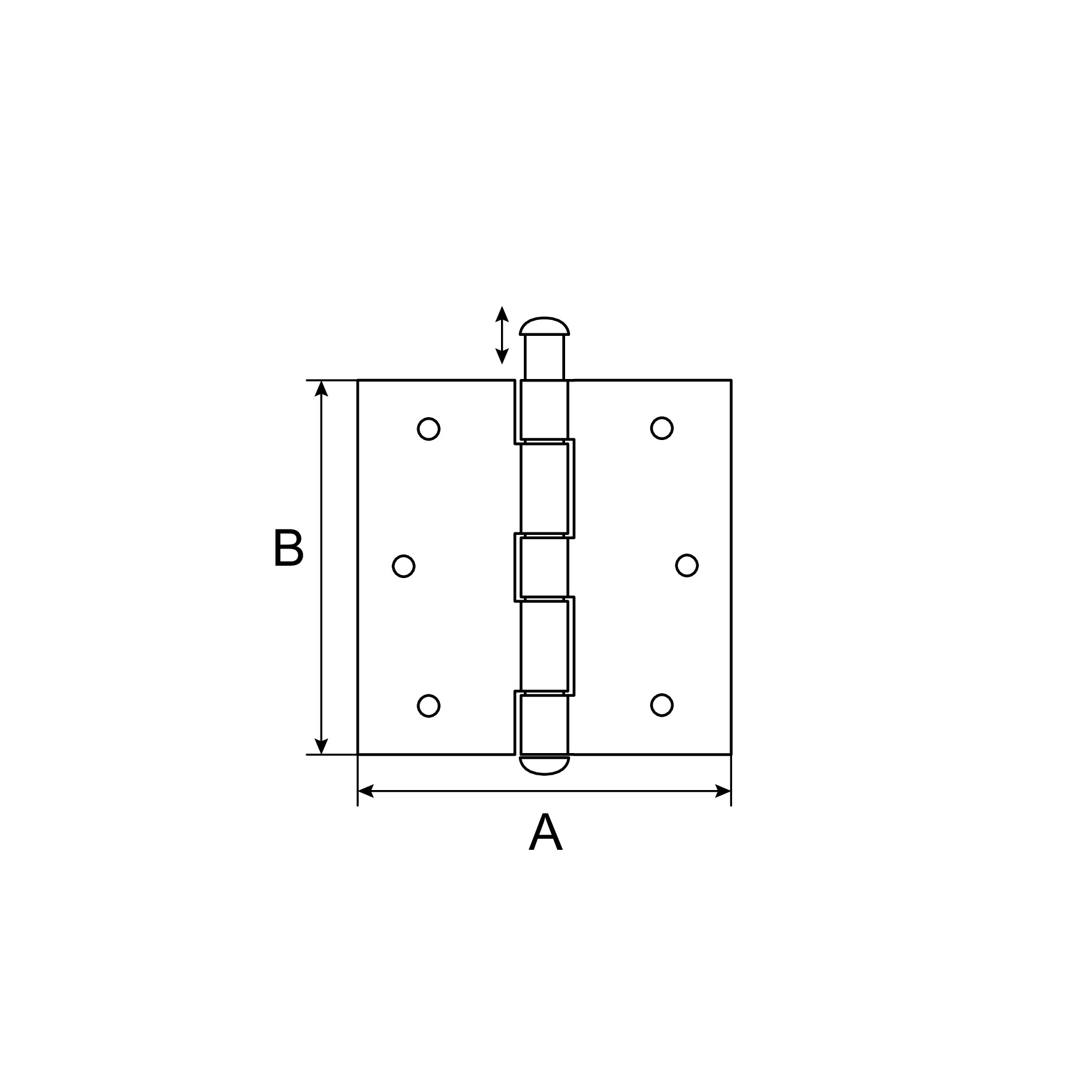 Balama plata, metal, 90 x 90 mm, gri
