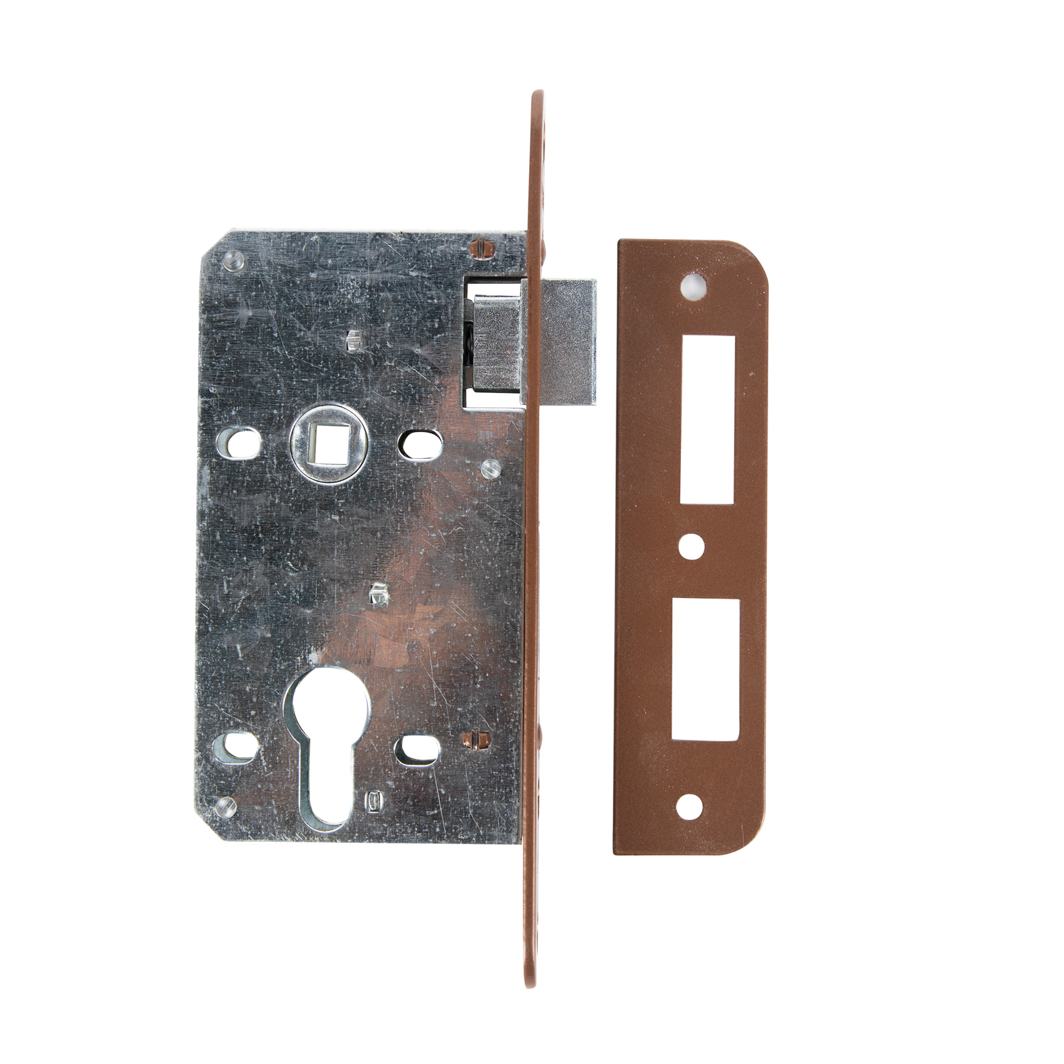 Broasca ingropata usa exterior YALE, 43x54 mm, cilindru, maro
