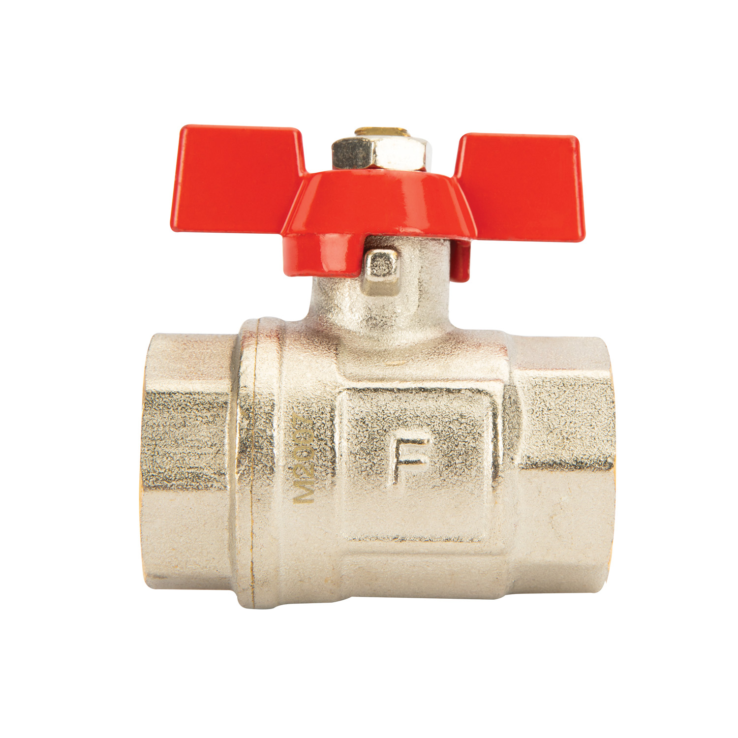Robinet trecere fluture din alama, racord 3/4, FF