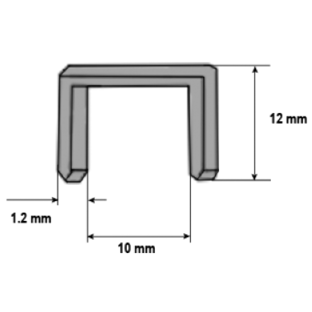 Capse pentru lemn Evotools 640087, 12 x 1.2 mm, 1000 buc