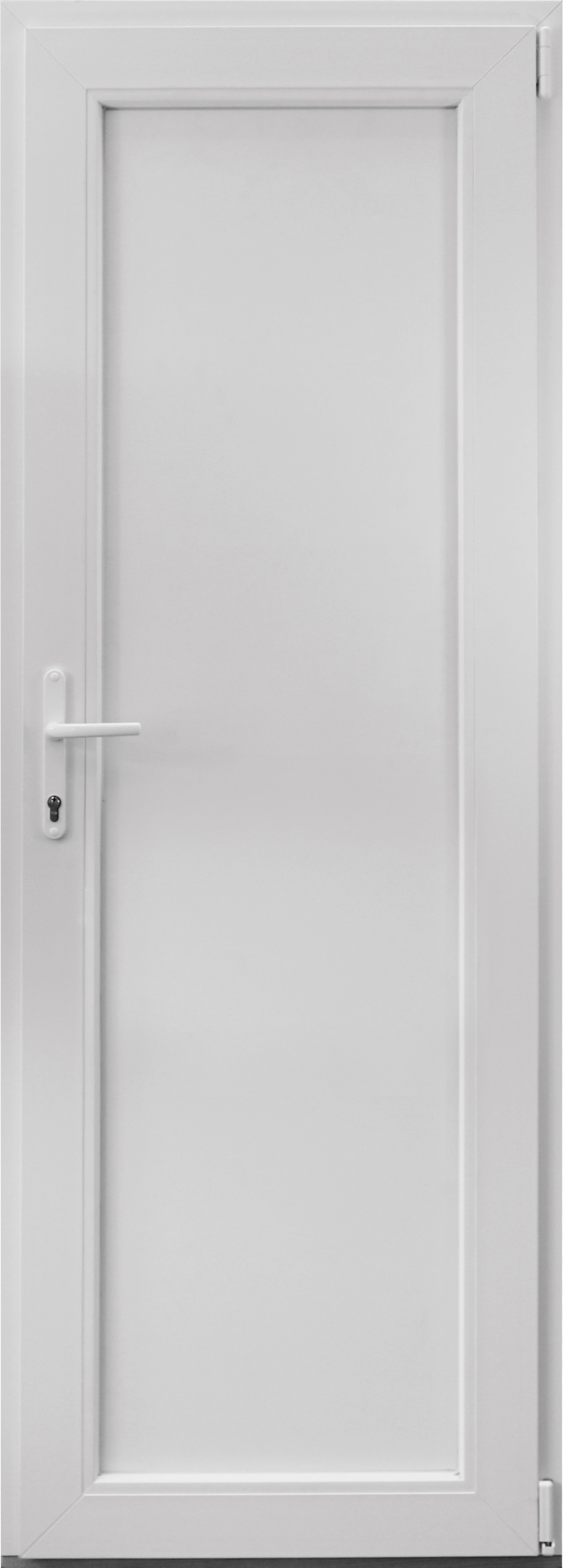 Usa exterior APLAST, fara geam, stanga, PVC, 78 x 205 cm, alb