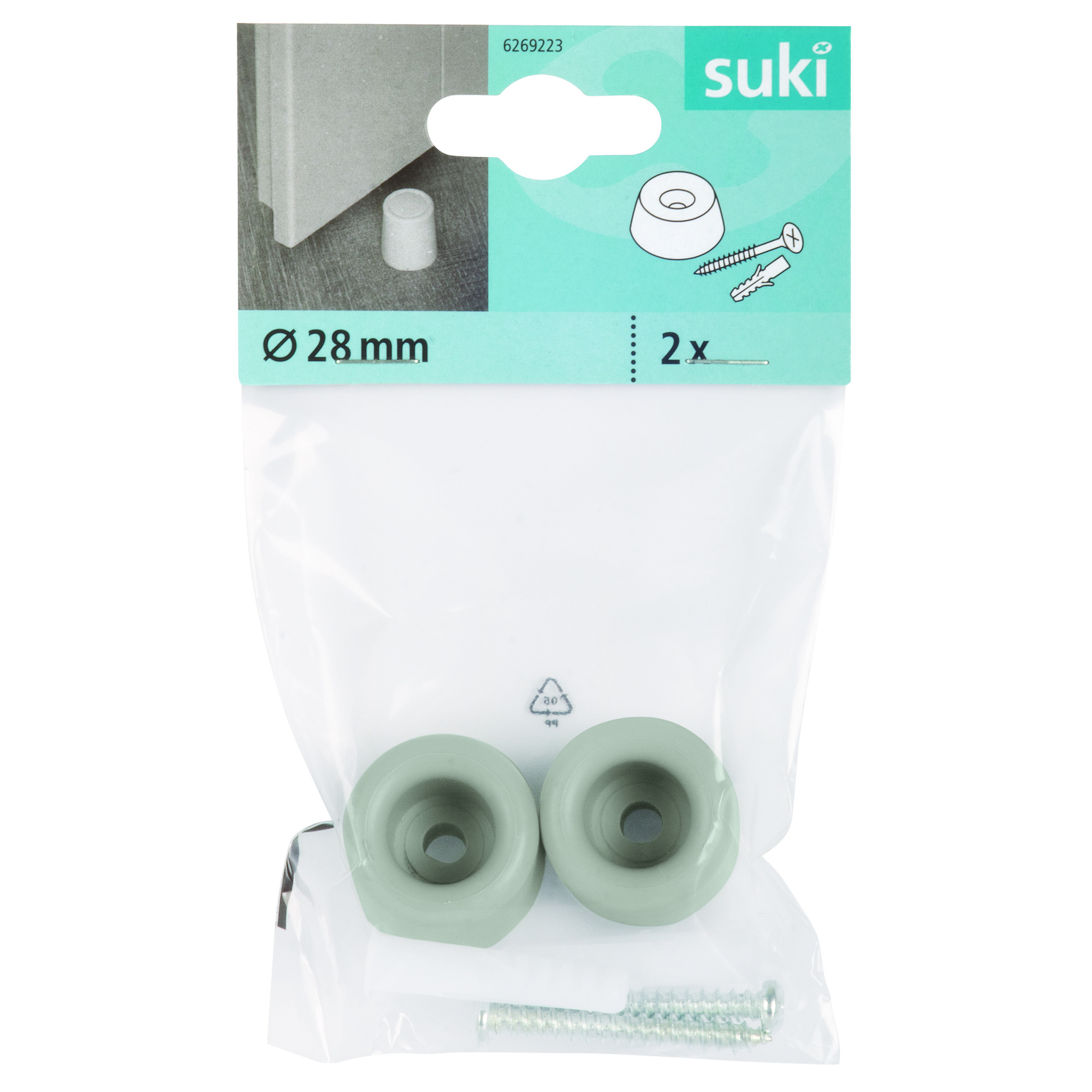 Opritor Usa Cu Surub 25Mm Gri 2 Buc
