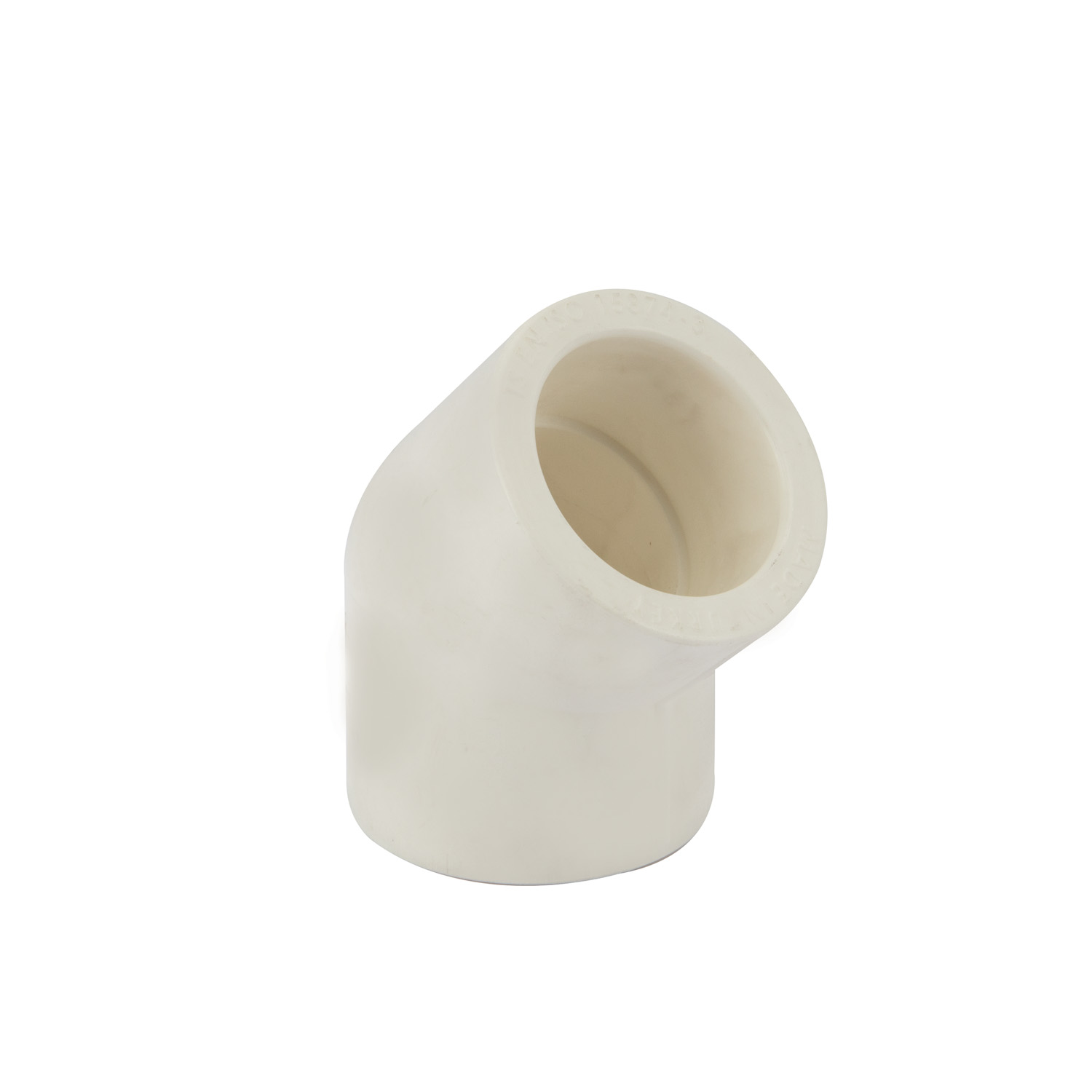 Cot plastic PPR, 32 mm, unghi 45, interior-interior, alb