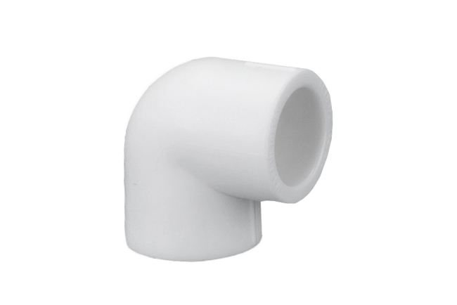 Cot plastic PPR, alb, 25 mm, unghi 90, interior-interior