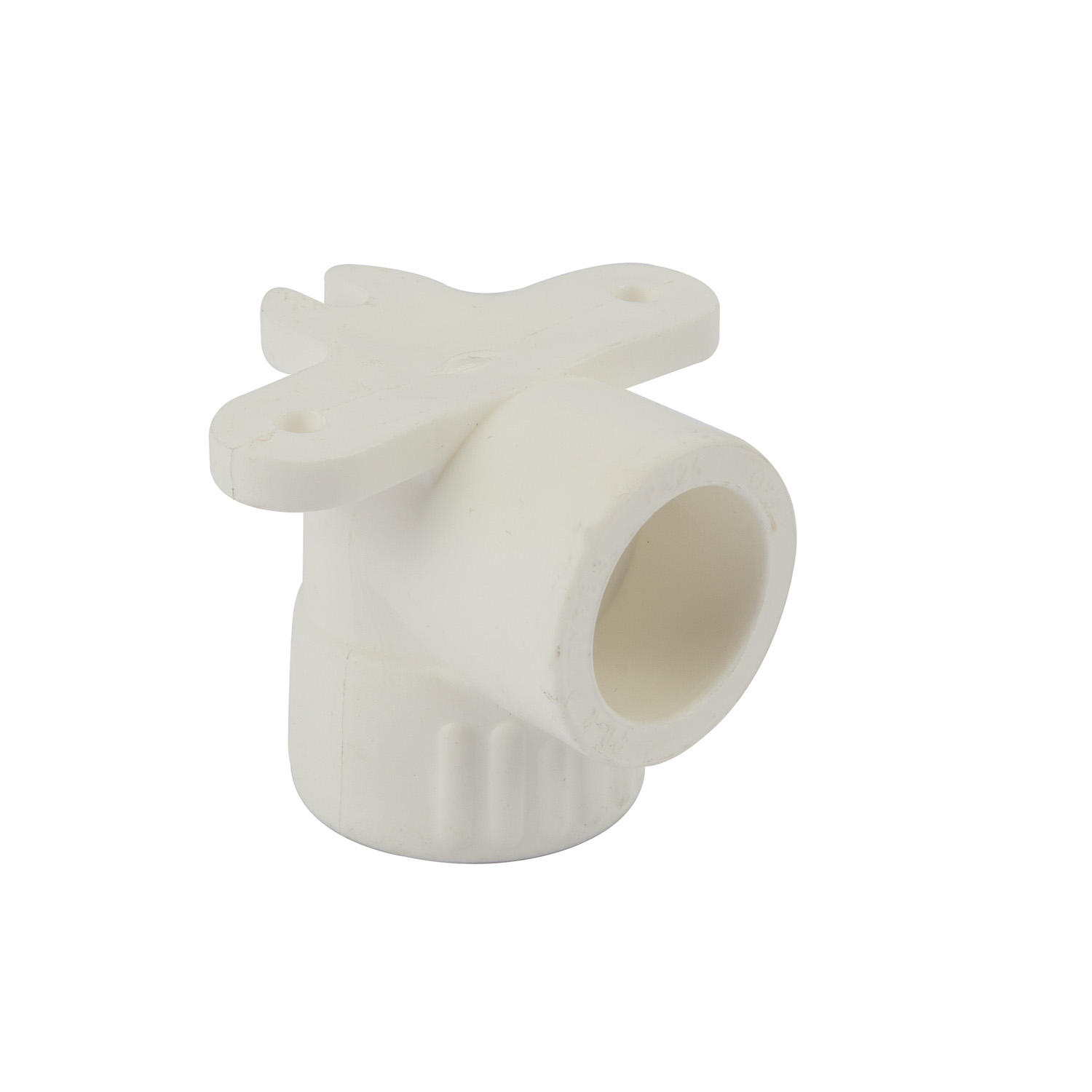 Cot perete plastic PPR, 25 mm, racord 1/2, unghi 90, simplu