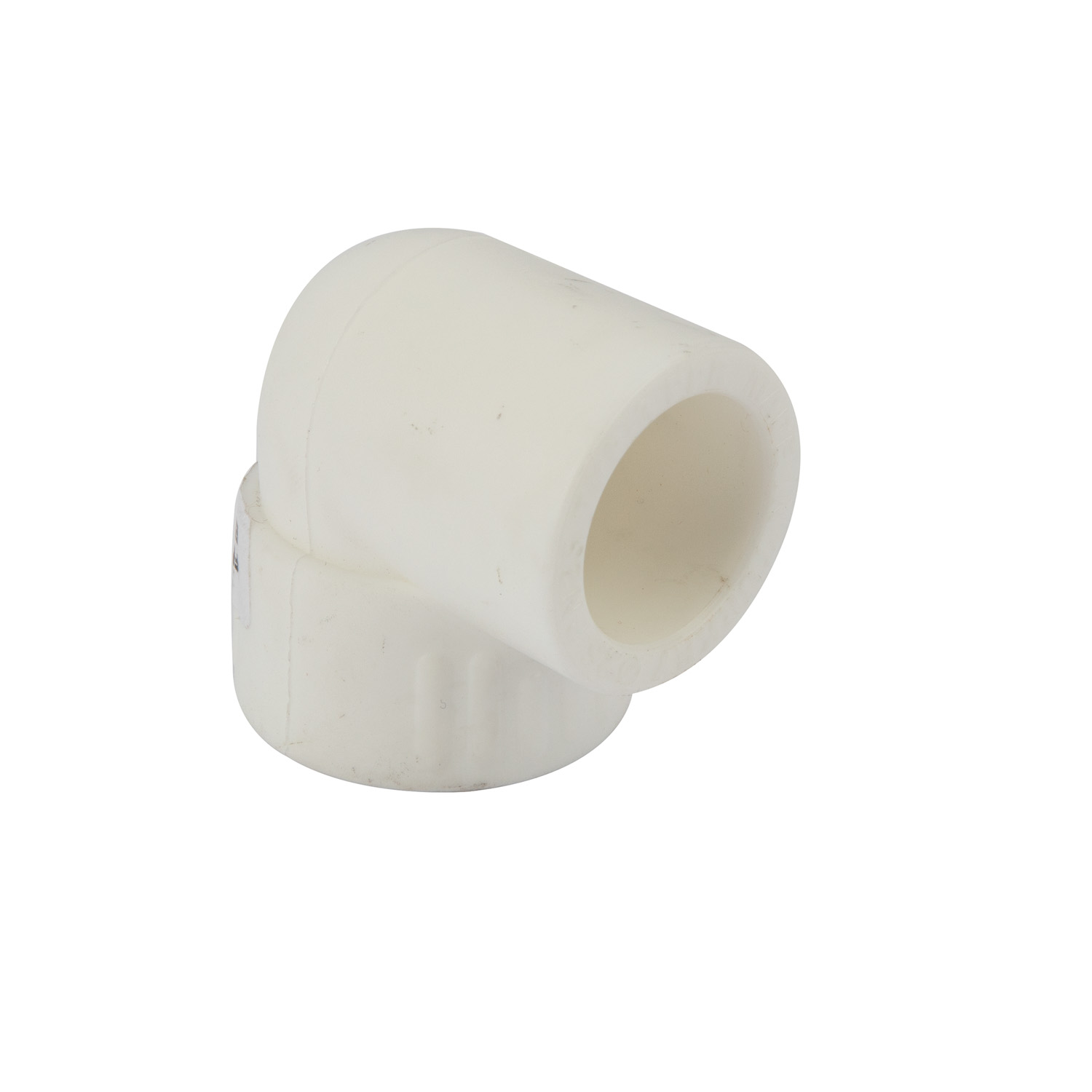 Cot plastic PPR, alb, 25 mm, unghi 90, racord 1/2, filet interior