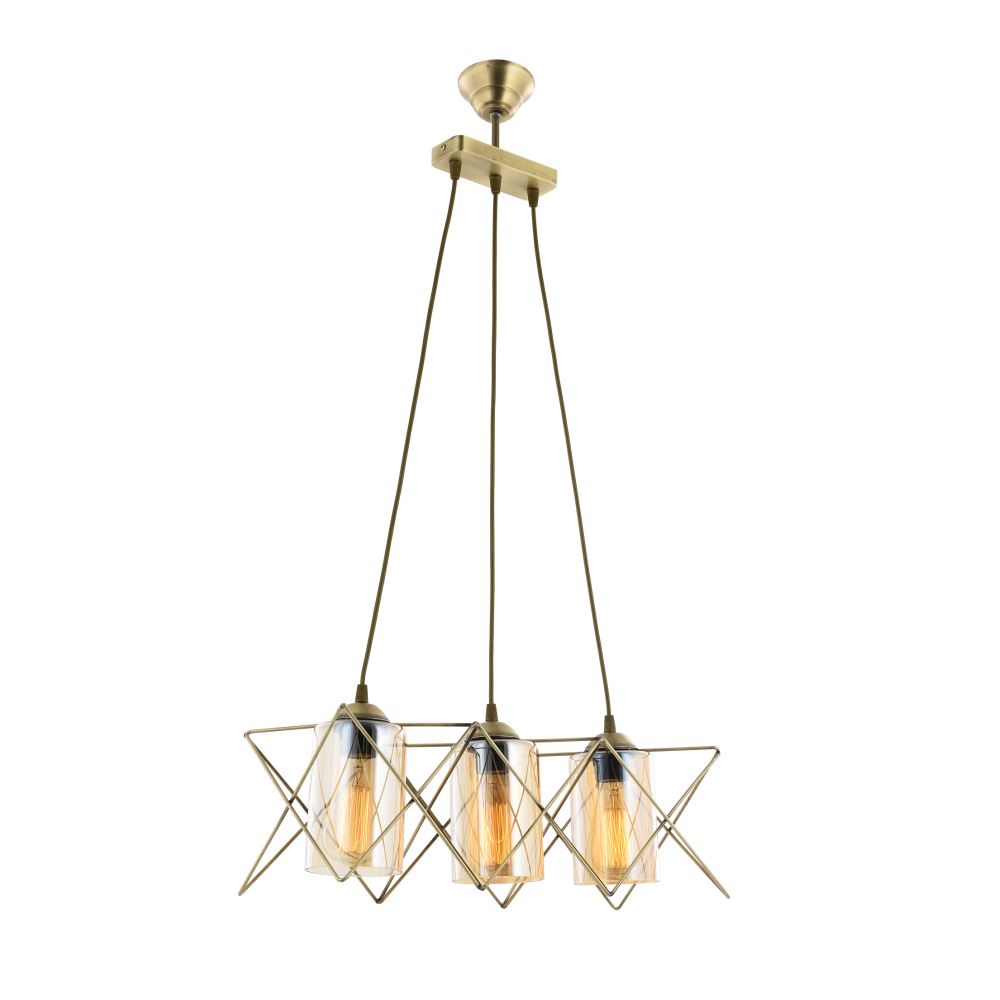 Pendul Ciara 250378, E27, 3 x 75W, bronz