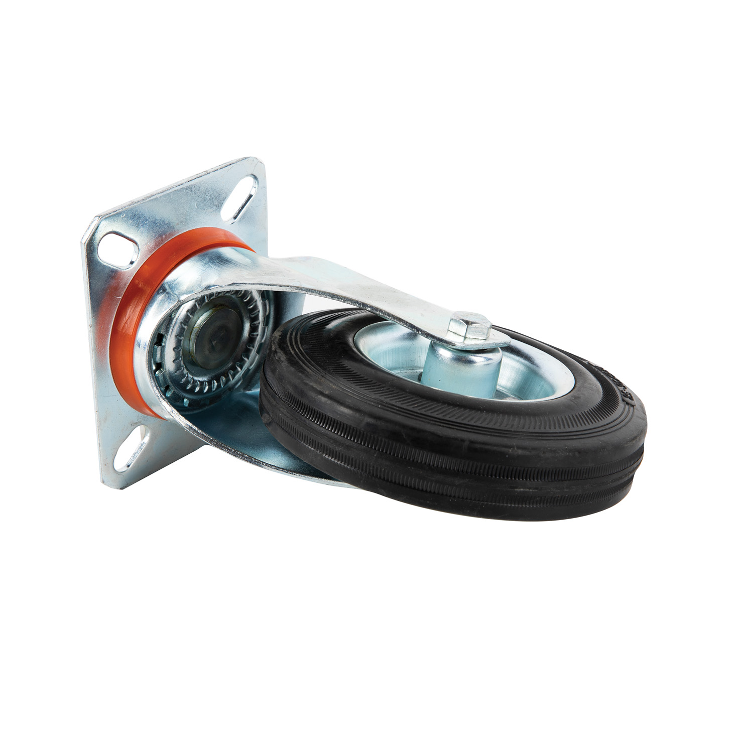 Roata pivotanta din cauciuc solid 125 x 37 mm,  100 kg