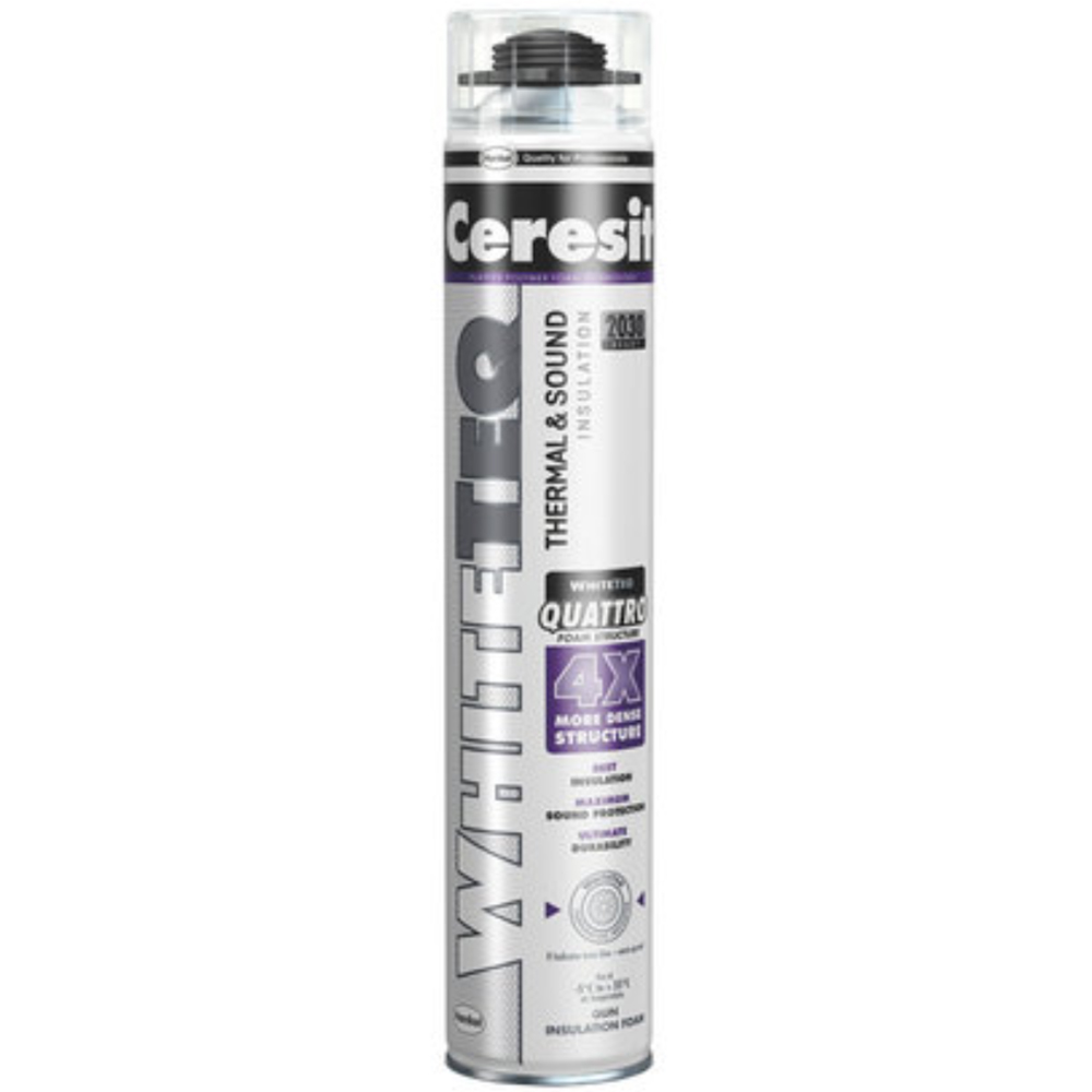 Spuma poliuretanica cu pistol aplicator Ceresit WhiteQ pistol, alb, 750 ml
