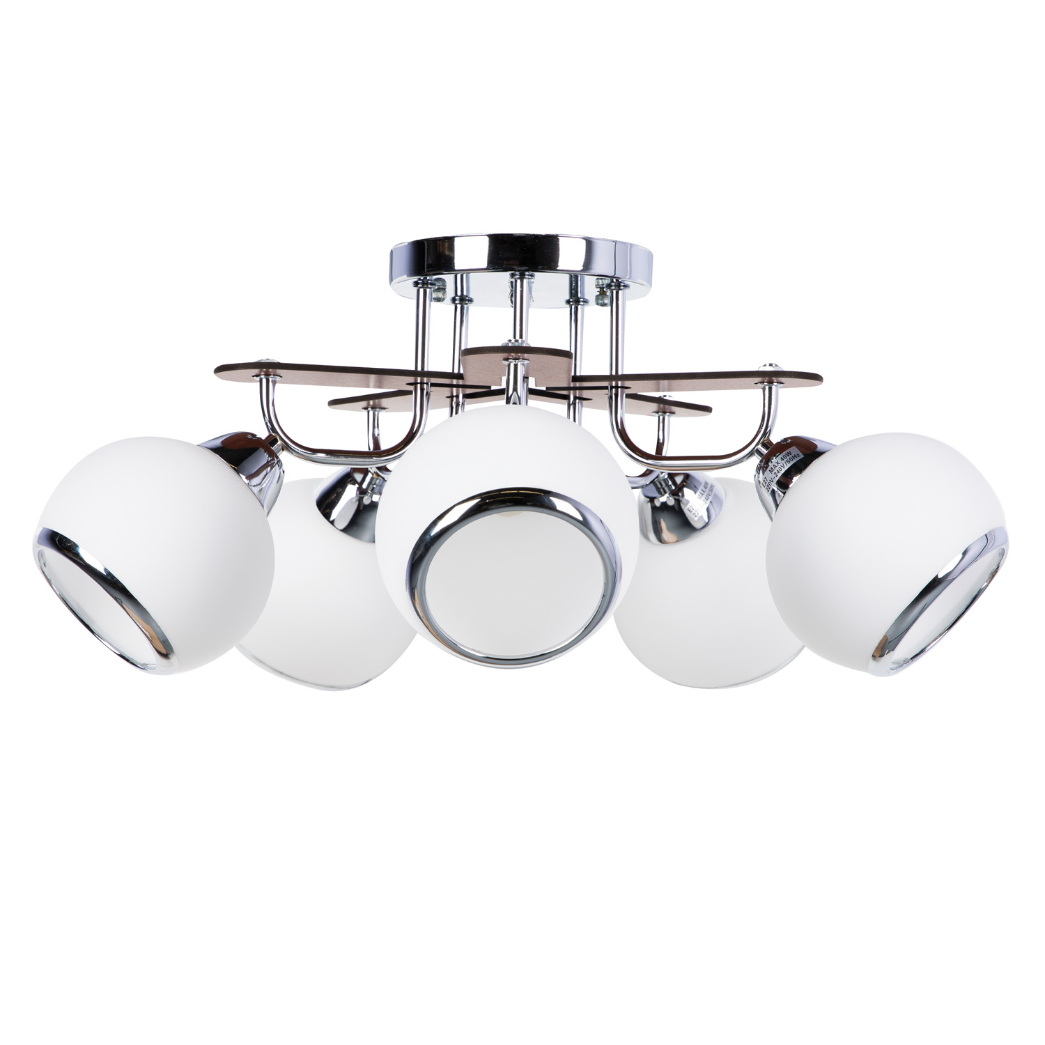 Candelabru KLAUSEN Orbs 5, 15W, E27, Crom