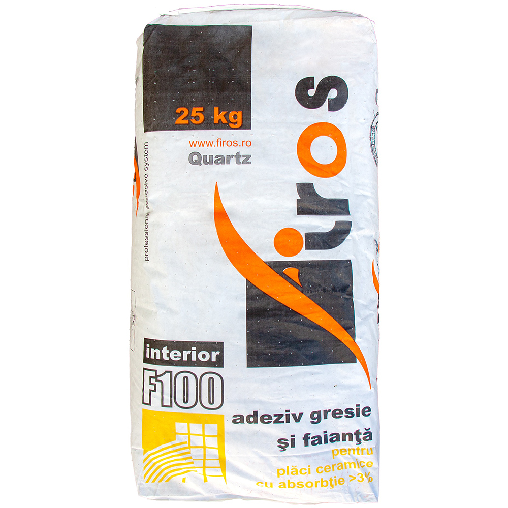 Adeziv pentru gresie si faianta FIROS F100, 25 kg