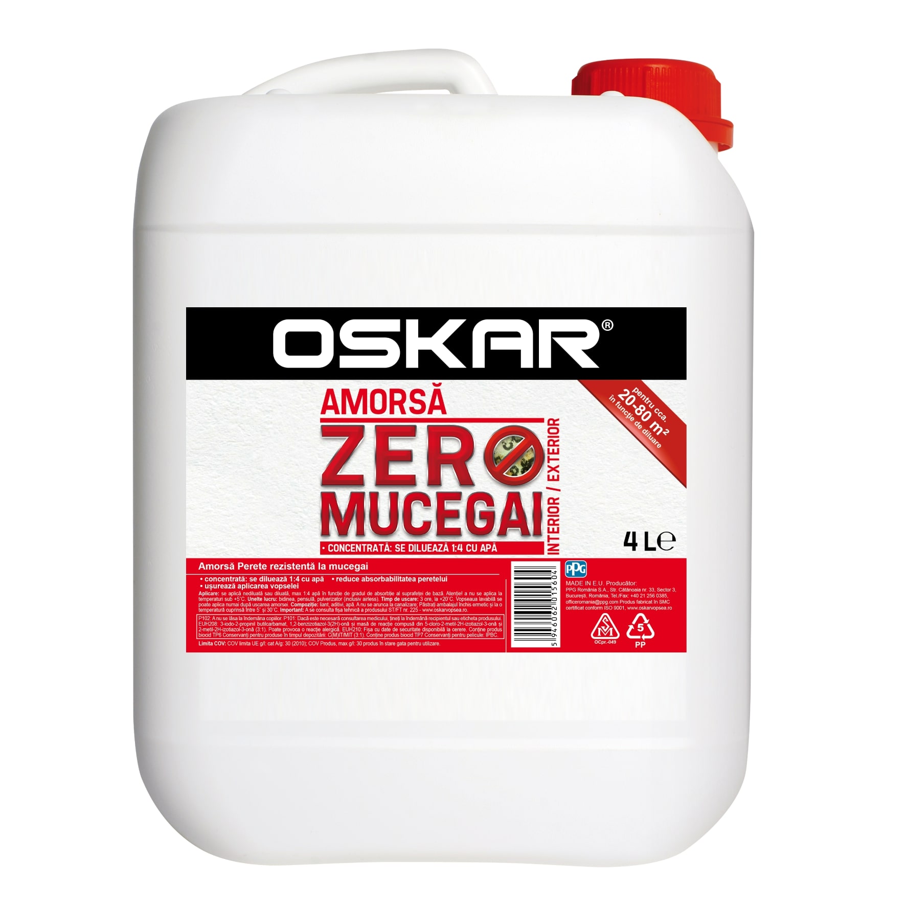 Amorsa pentru perete, alb, 4 L  Oskar