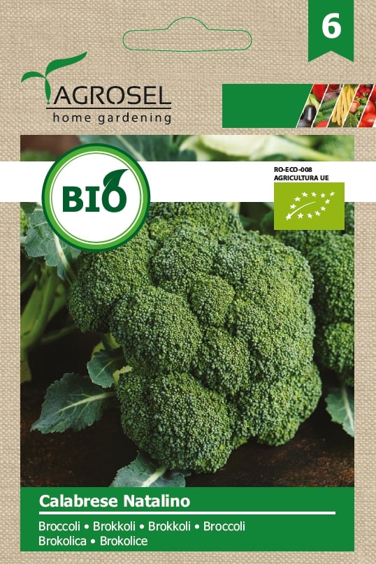 Seminte broccoli Calabrese Natalino eco AGROSEL, 5.45 g