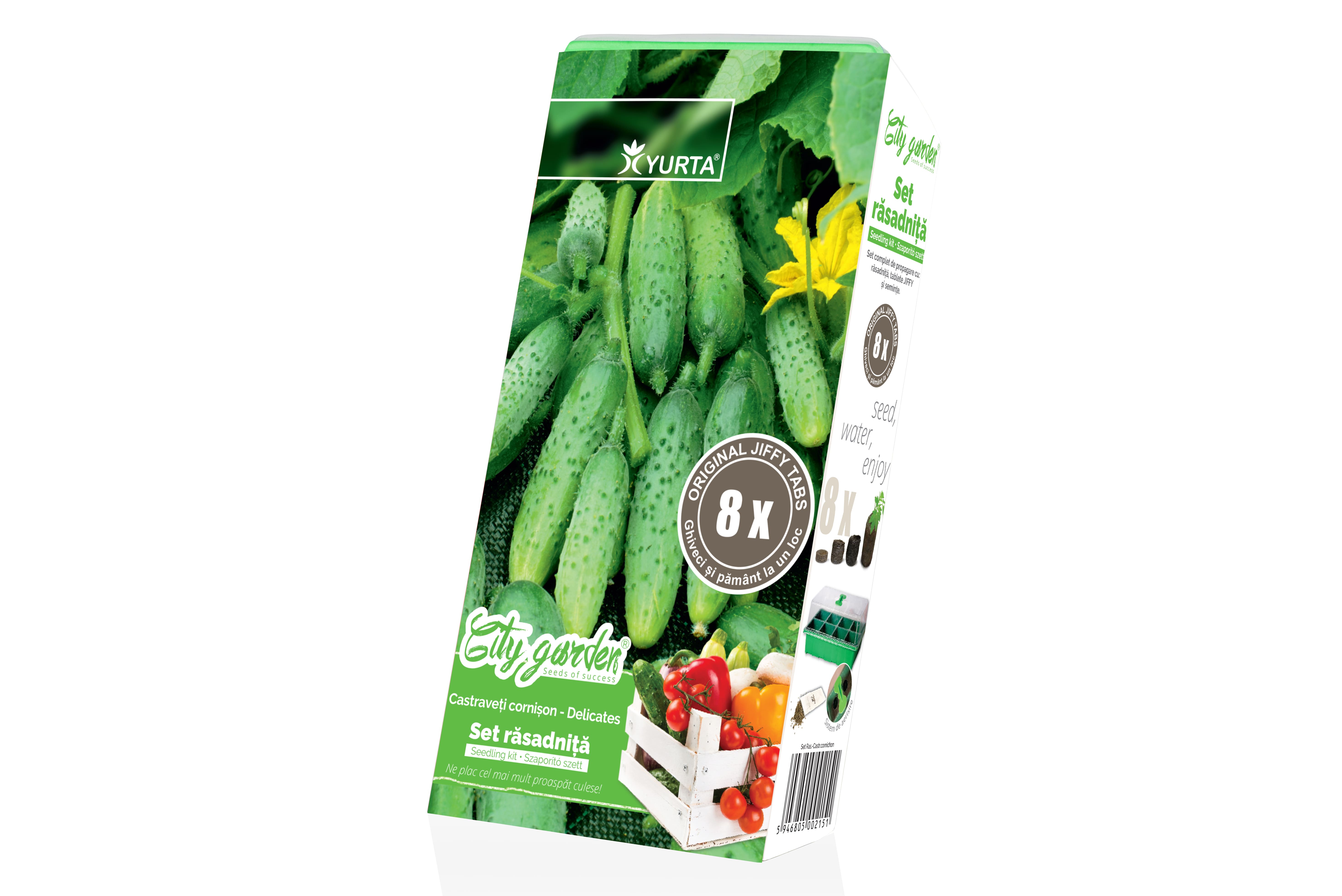 Kit rasadnita medie, castraveti cornison  Yurta City Garden