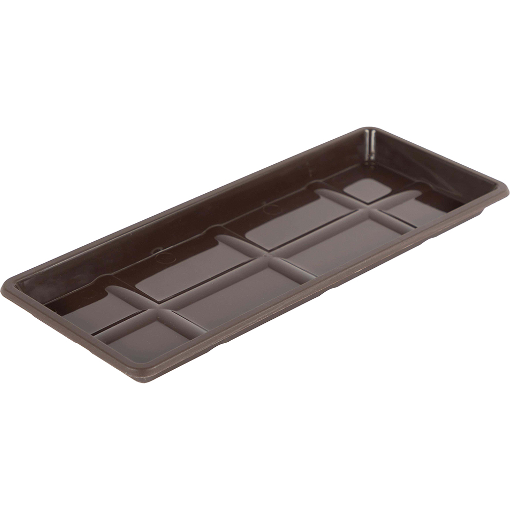 Tava jardiniera CARINA, plastic, 60 cm, maro