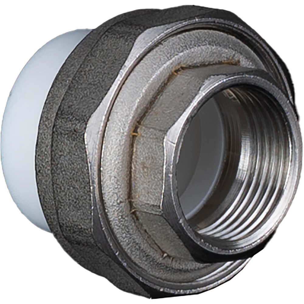 Olandez cu filet metalic interior, 40 mm x 1/4'' FI, polipropilena, alb