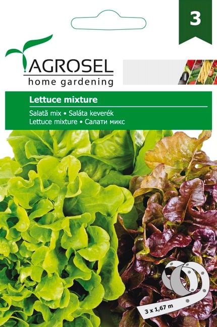 Seminte mix salata (Lollo r., Great lakes, Regina di maggio) AGROSEL, 5.15 g